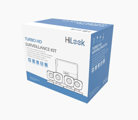 KIT 4 Cámaras de Seguridad TurboHD (Hilook) 720p / 1 Megapíxel (HD) / No incluye disco duro