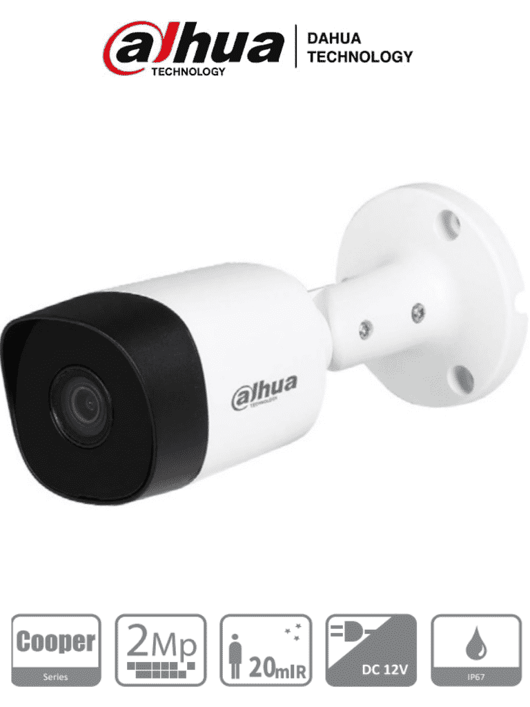 Cámara de Seguridad Dahua - Tipo Bullet Full HD (2 Megapíxeles) / Metálica / Lente 2.8mm