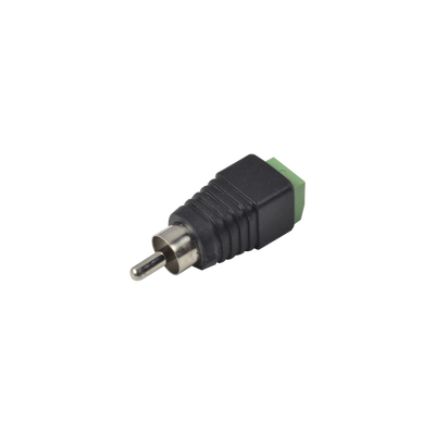 Adaptador RCA MACHO EPCOM POWERLINE Tipo Jack Polarizado / Terminales Tipo Tornillo / Polarizado (+/-) / Recomendado para Video y AUDIO en sistemas de video vigilancia a 2 Hilos