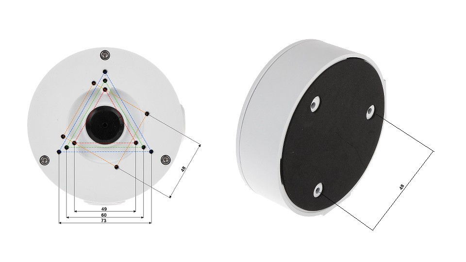 Caja de conexiones para cámaras DAHUA PFA130E compatible con series HFW6 / HFW10 / HFW4 / HFW5 / HFW9 / HDW9 / HDW8 / HDW7 / HDW6 / T3A / HDW10 / HDPW / T2A / HDW2 / T1A / HDW4