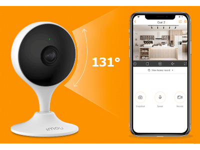 Cámara IP Wifi IMOU CUE 2 (2 Megapíxeles) /Audio Bidireccional/ con Inteligencia Artificial/ Detección de Humanos/ Lente de 2.8mm